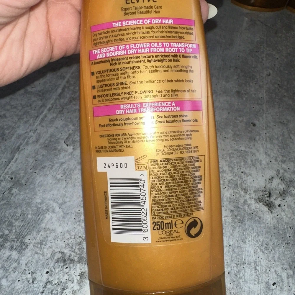 4 Loreal Elvive Extraordinary Oil Flower L'oreal Conditioner Very Dry Hair